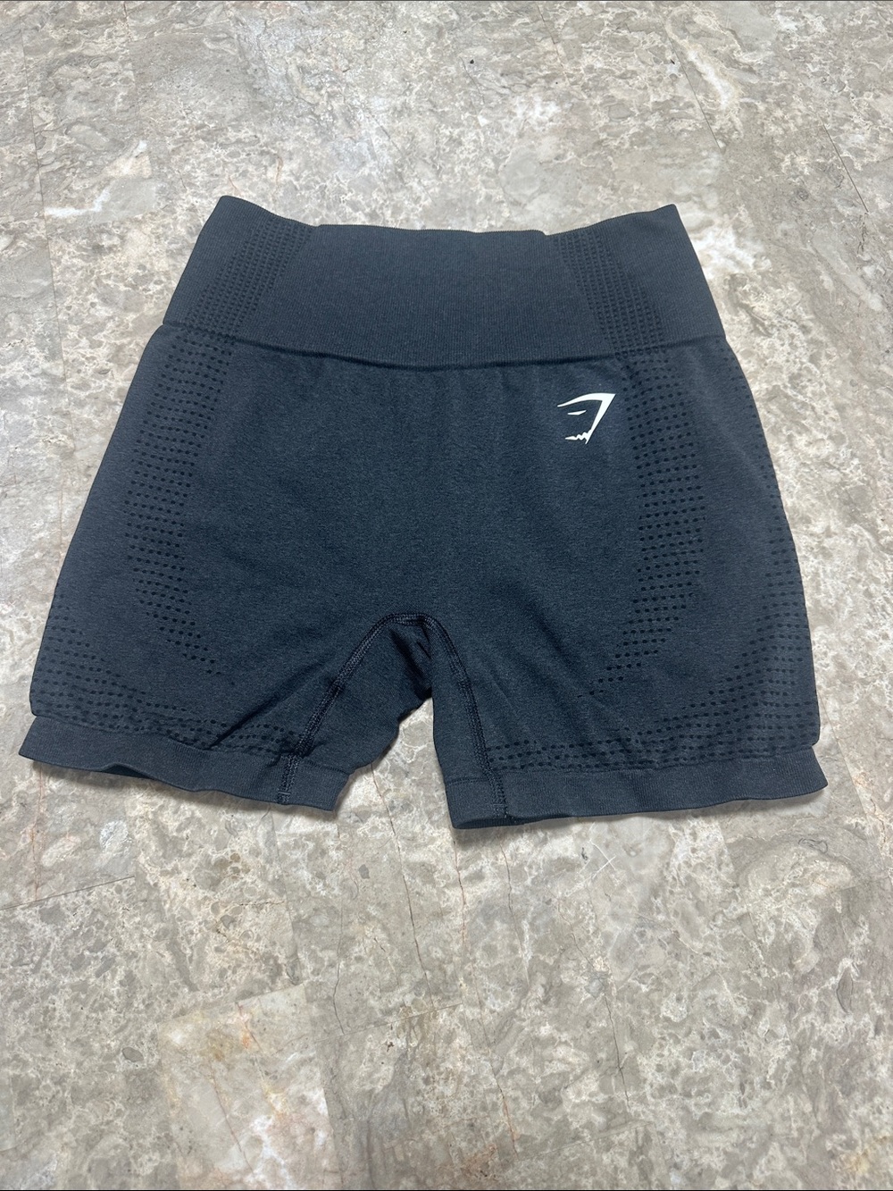 Gymshark Black Seamless High-Waist Bike Shorts with Vent Detailing